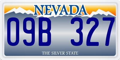 NV license plate 09B327