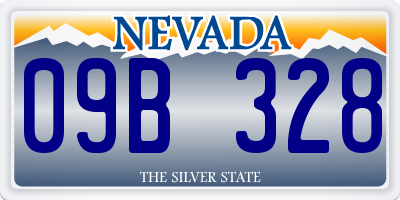 NV license plate 09B328