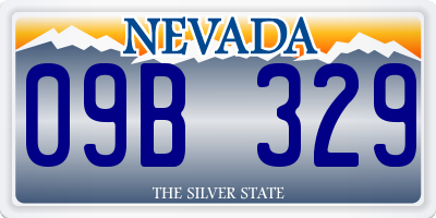 NV license plate 09B329