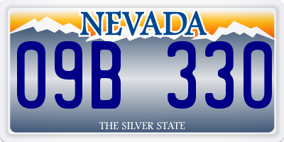 NV license plate 09B330