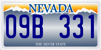 NV license plate 09B331