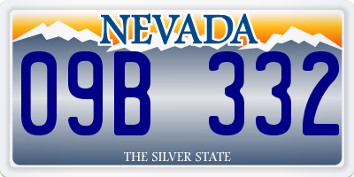 NV license plate 09B332