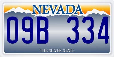 NV license plate 09B334