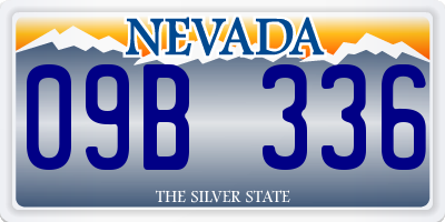 NV license plate 09B336