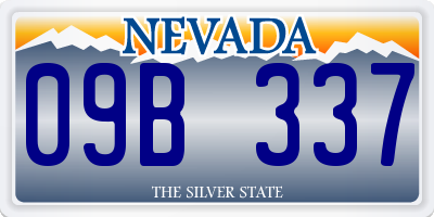 NV license plate 09B337
