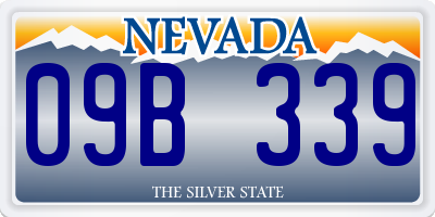 NV license plate 09B339