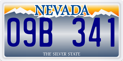 NV license plate 09B341