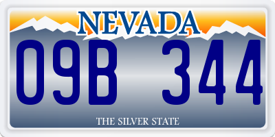 NV license plate 09B344