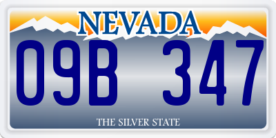 NV license plate 09B347