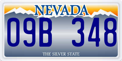 NV license plate 09B348