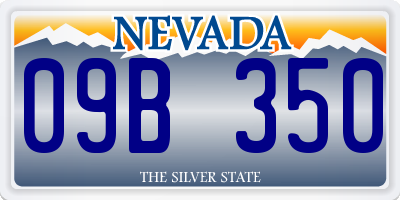 NV license plate 09B350