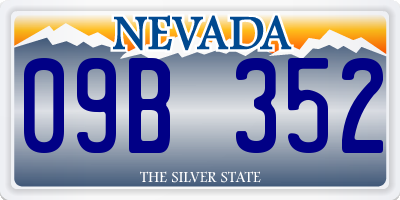 NV license plate 09B352