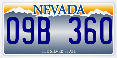 NV license plate 09B360