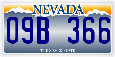 NV license plate 09B366