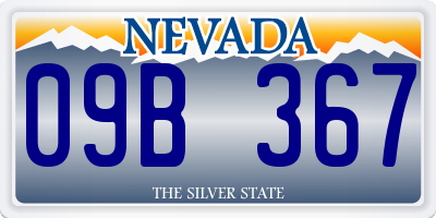 NV license plate 09B367