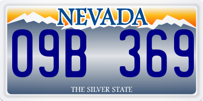 NV license plate 09B369