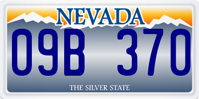 NV license plate 09B370