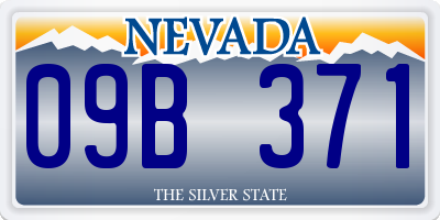 NV license plate 09B371