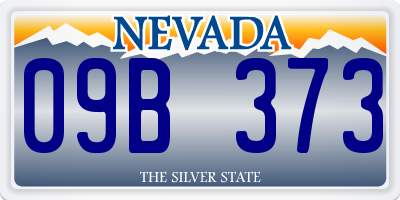 NV license plate 09B373