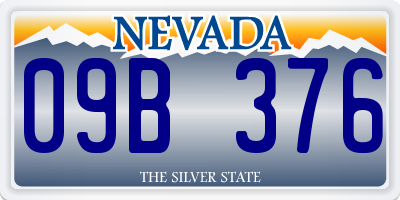 NV license plate 09B376