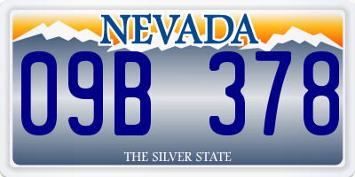 NV license plate 09B378