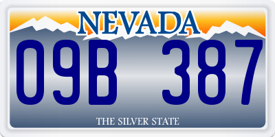 NV license plate 09B387