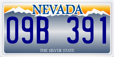 NV license plate 09B391