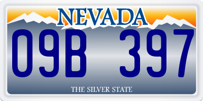 NV license plate 09B397
