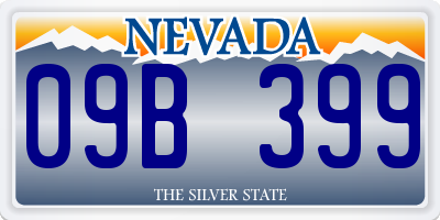 NV license plate 09B399