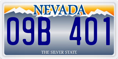 NV license plate 09B401