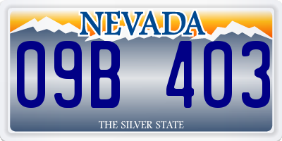 NV license plate 09B403