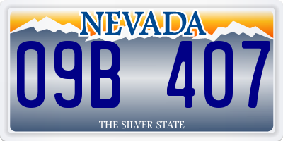 NV license plate 09B407