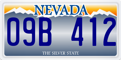 NV license plate 09B412