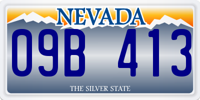 NV license plate 09B413