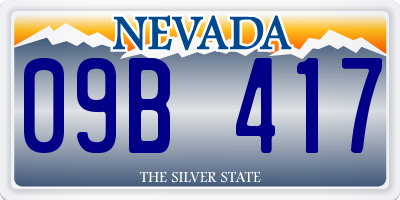 NV license plate 09B417