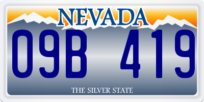 NV license plate 09B419