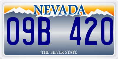 NV license plate 09B420