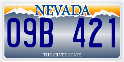 NV license plate 09B421