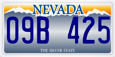 NV license plate 09B425