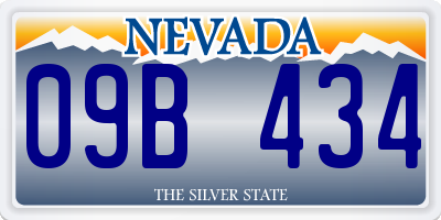 NV license plate 09B434