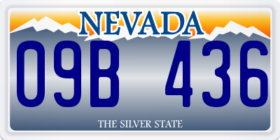 NV license plate 09B436