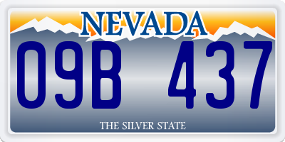 NV license plate 09B437