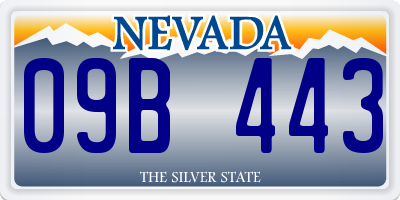 NV license plate 09B443