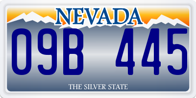 NV license plate 09B445