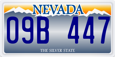 NV license plate 09B447