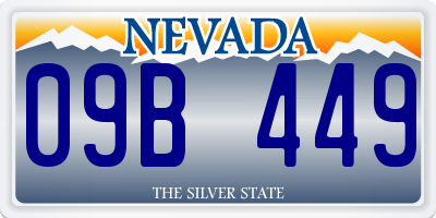 NV license plate 09B449
