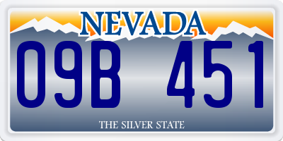 NV license plate 09B451