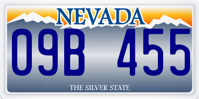 NV license plate 09B455