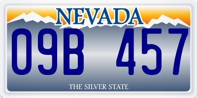 NV license plate 09B457