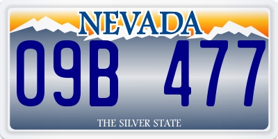 NV license plate 09B477